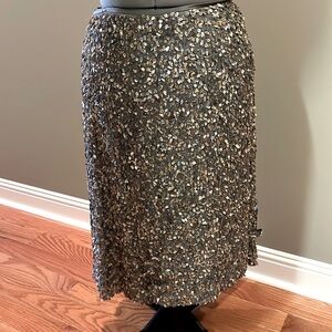 St. John hand beaded skirt